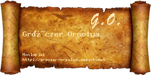 Gráczer Orsolya névjegykártya